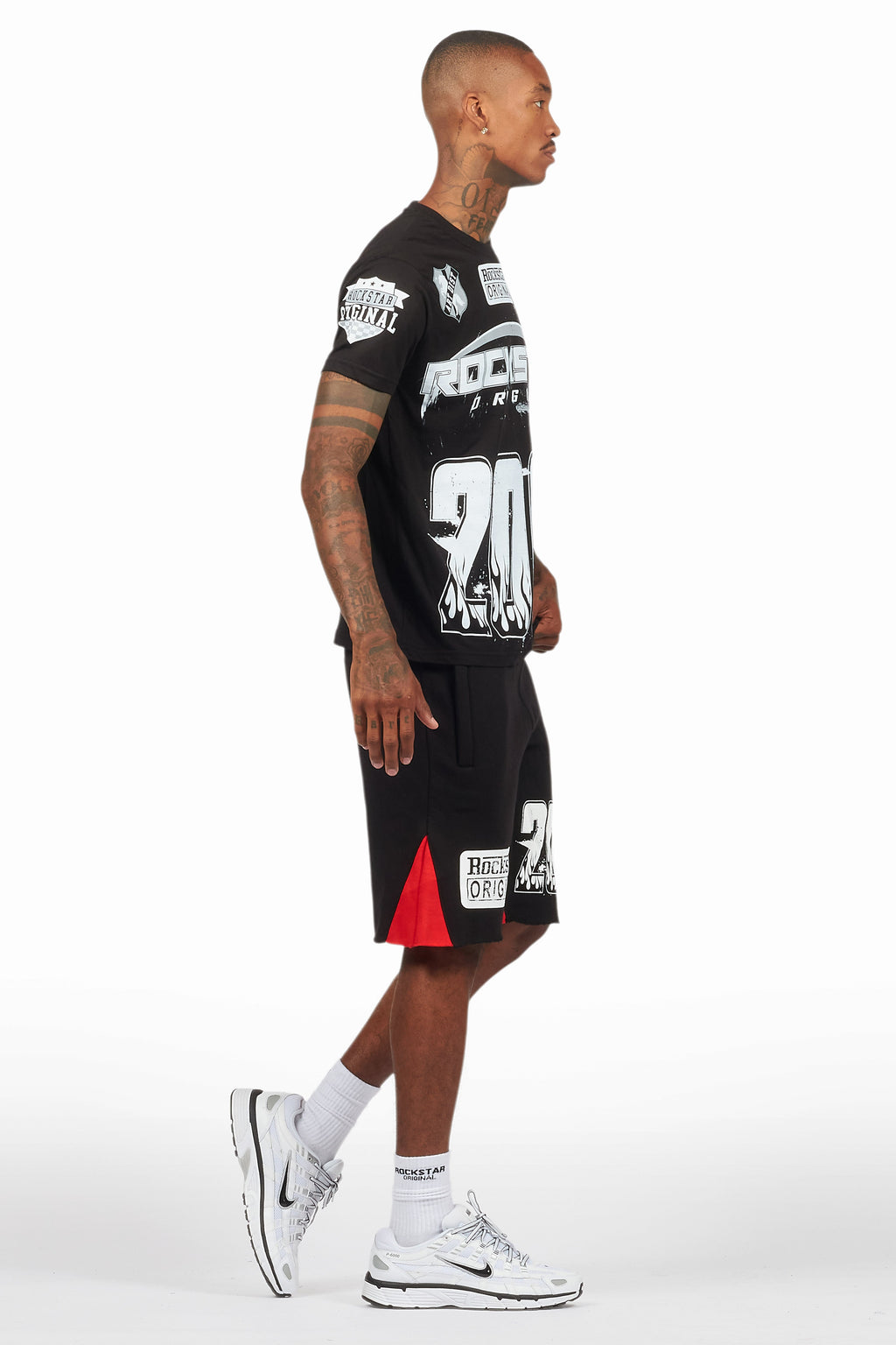 Amos Black Relaxed T-Shirt/Short Set