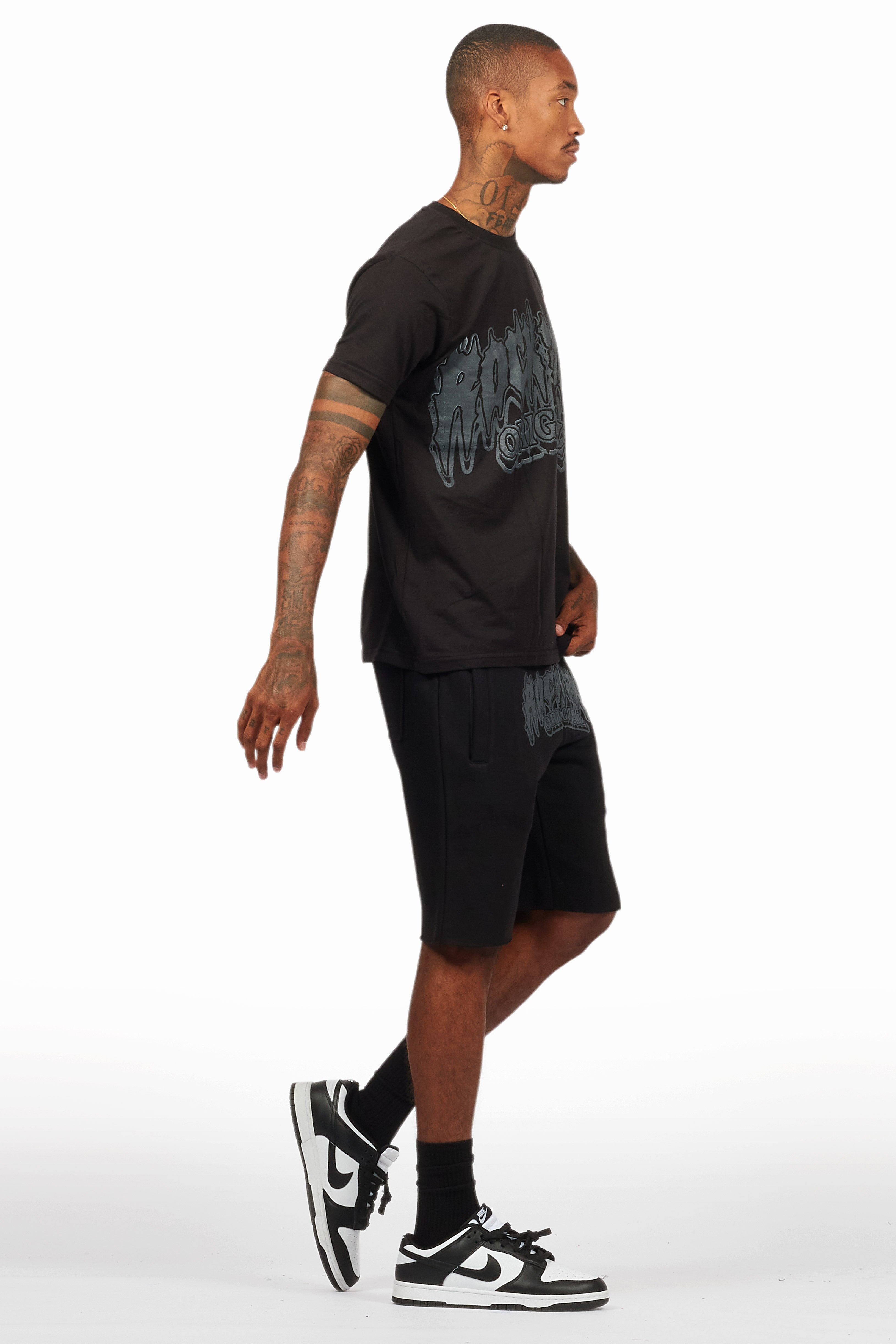 Dray Black/Black T-Shirt/Short Set