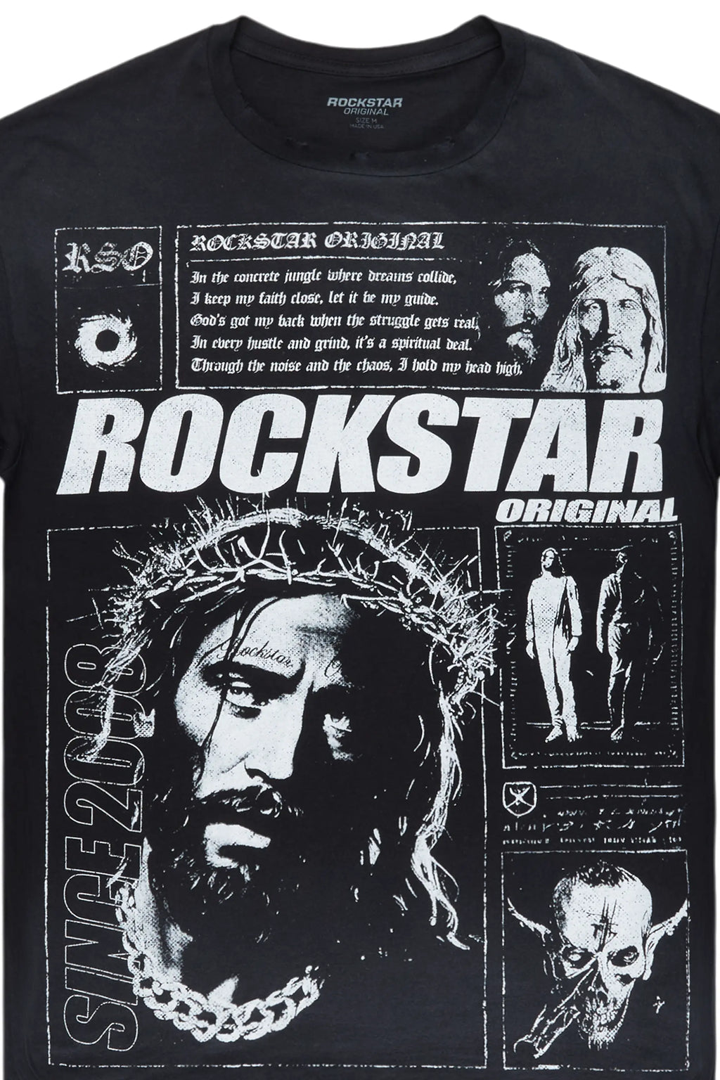 Raith Black Graphic Oversized T-Shirt