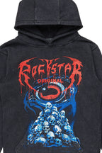 Boys Vicious Vintage Black Graphic Hoodie