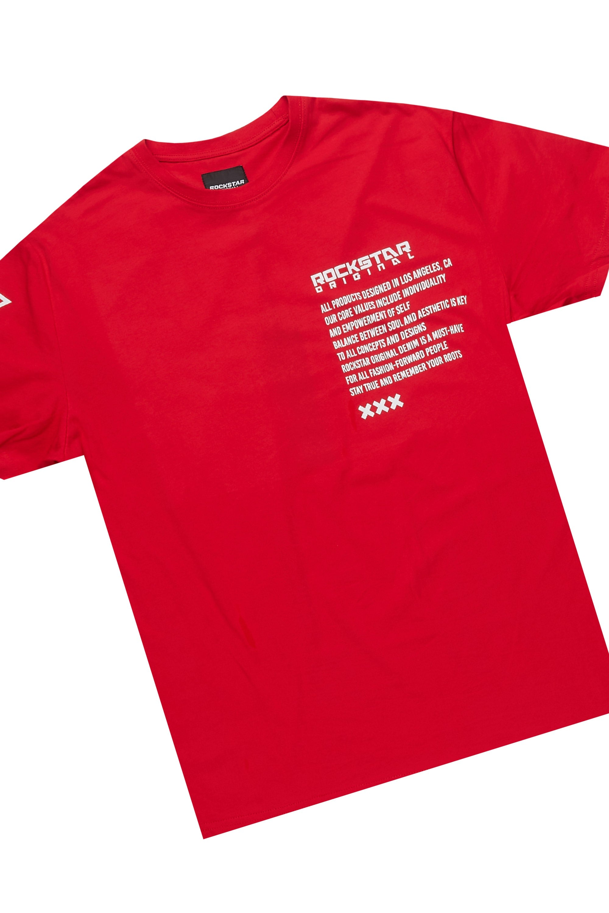 Jash Red/White Short Set