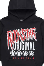 Boys Wizzurd Black/Red Graphic Hoodie