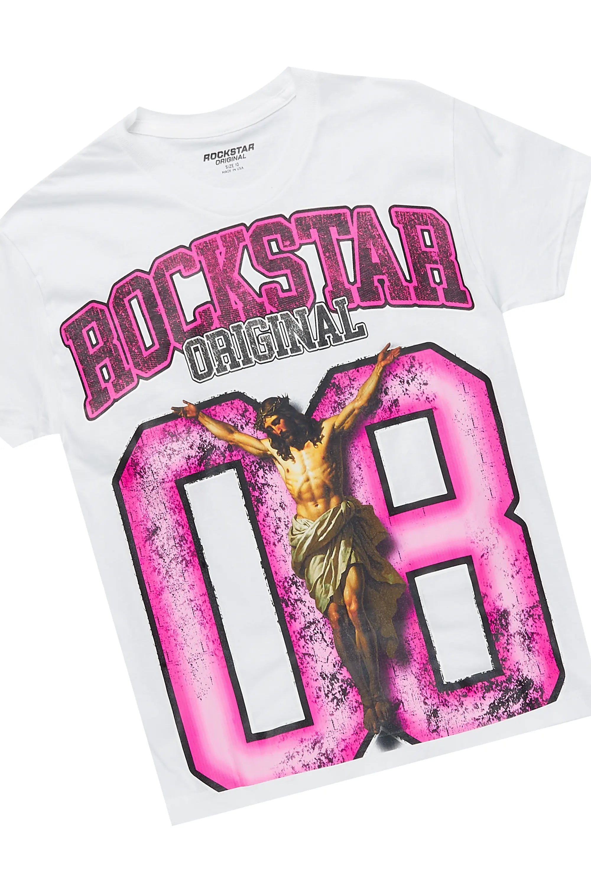 Boys Fields White T-Shirt/Stacked Flare Jean Set