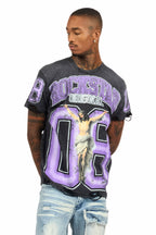Fields Black/Purple Oversized Graphic T-Shirt