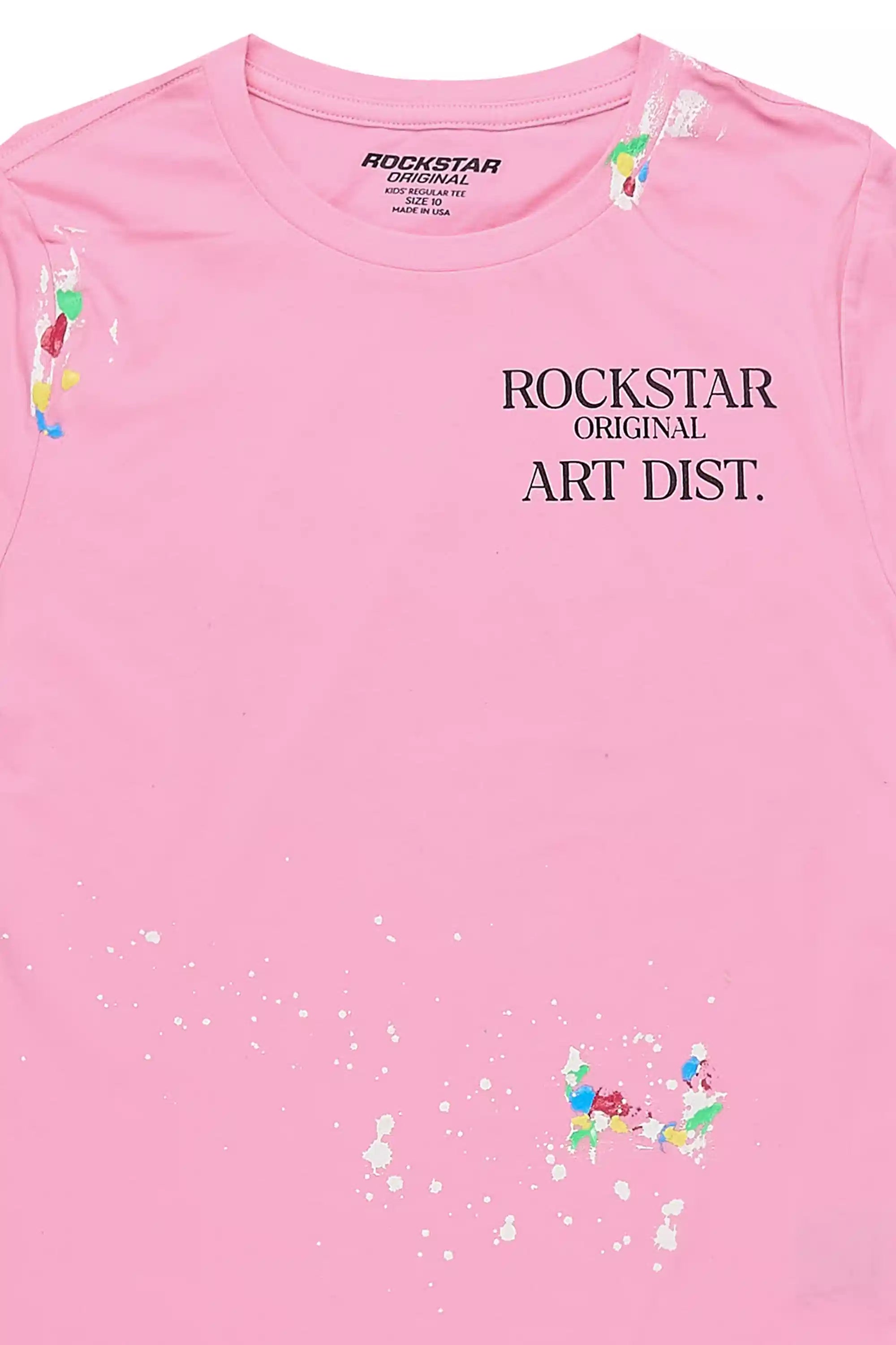 Girls Palmira Light Pink Graphic T-Shirt