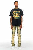 Gonen Black Oversized Graphic T-Shirt