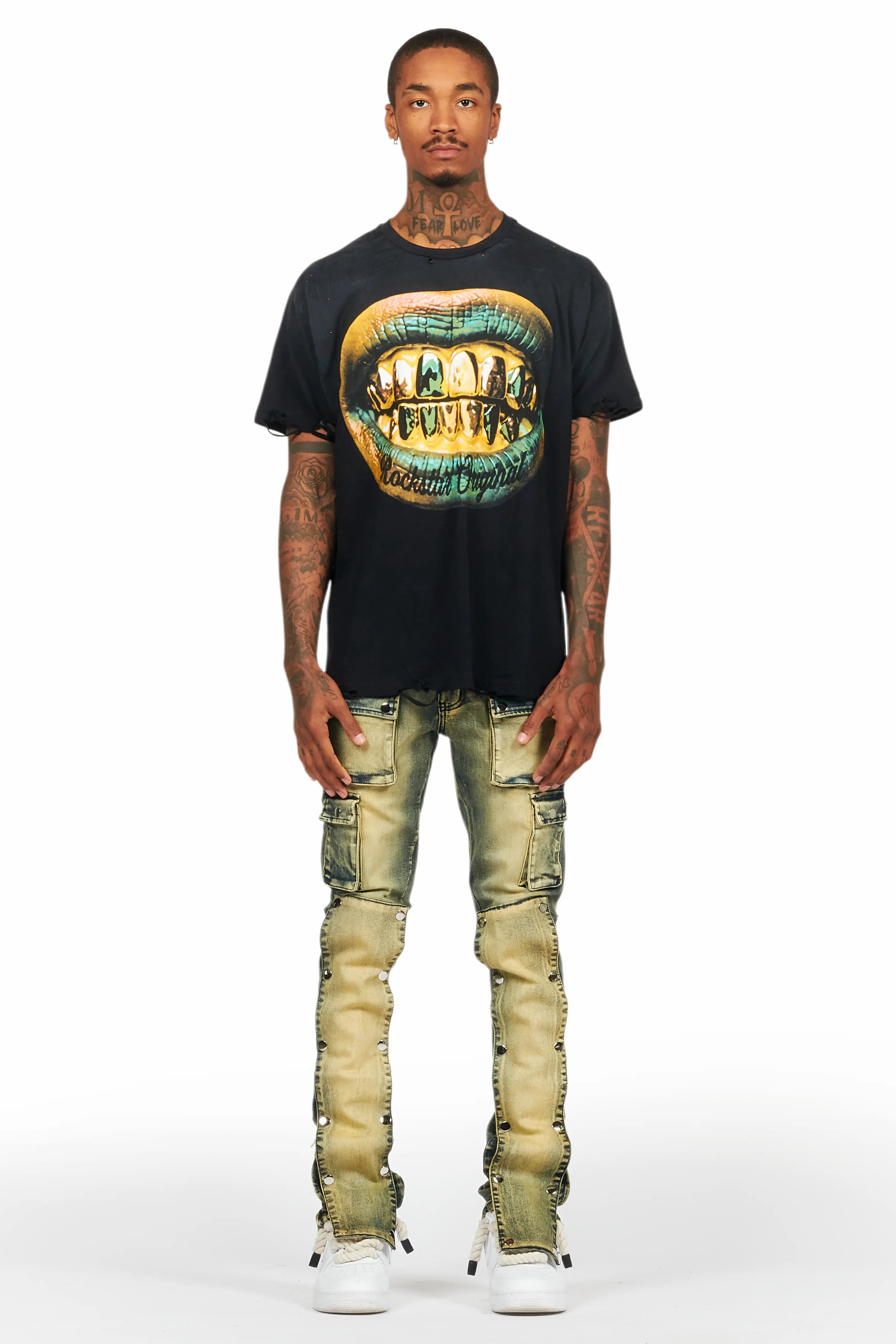 Gonen Black Oversized Graphic T-Shirt