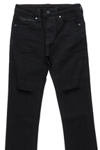 Boys Josiah Black Super Stacked Flare Jean