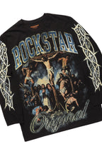 Waller Black/Burgundy Long Sleeve T-Shirt/Baggy Pant Set