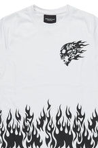 Boys Bubble White Graphic T-Shirt