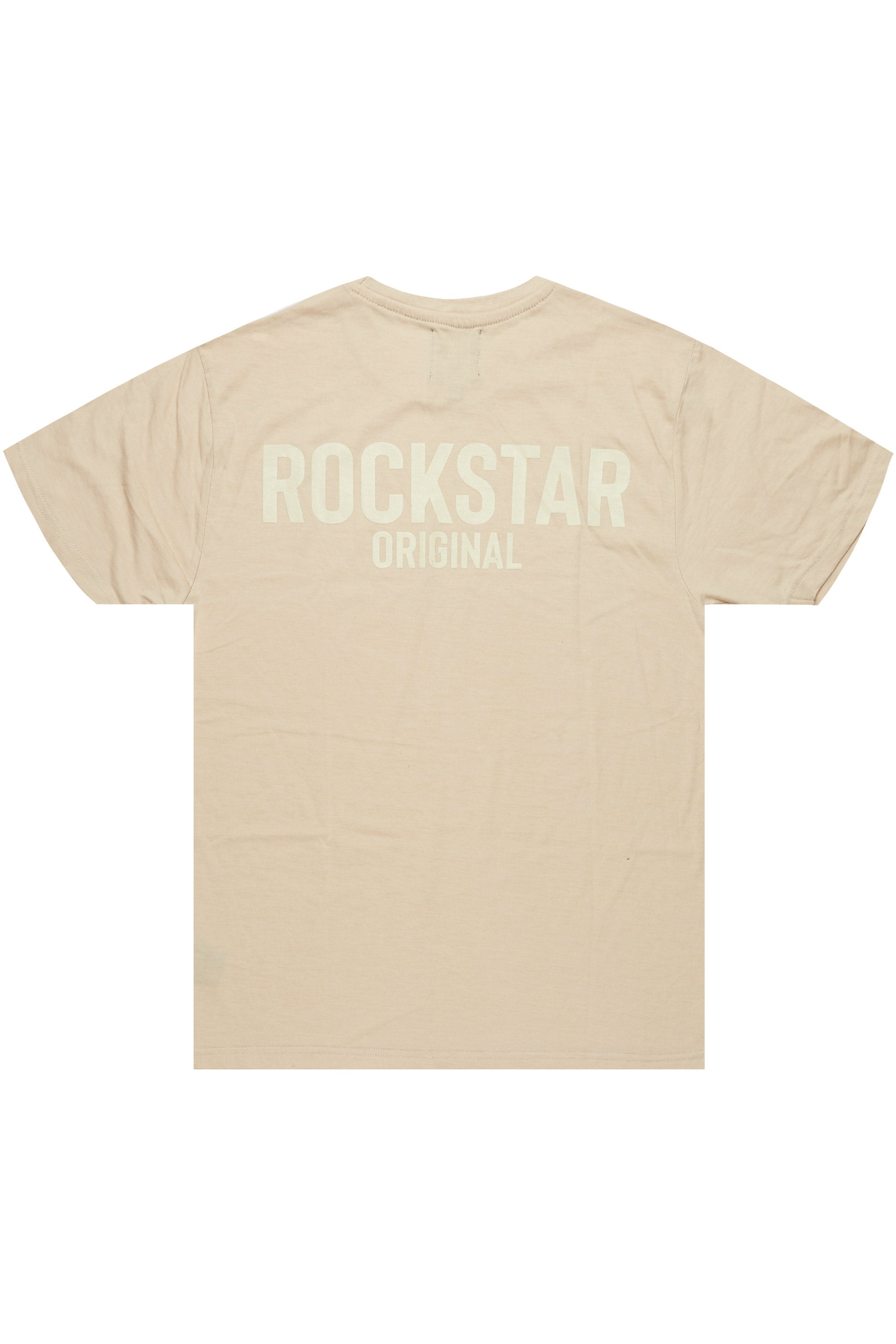 Sana Beige Relaxed T-Shirt/Short Set