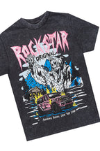 Boys Kip Vintage Black/Fuchsia T-Shirt/Stacked Flare Jean Set