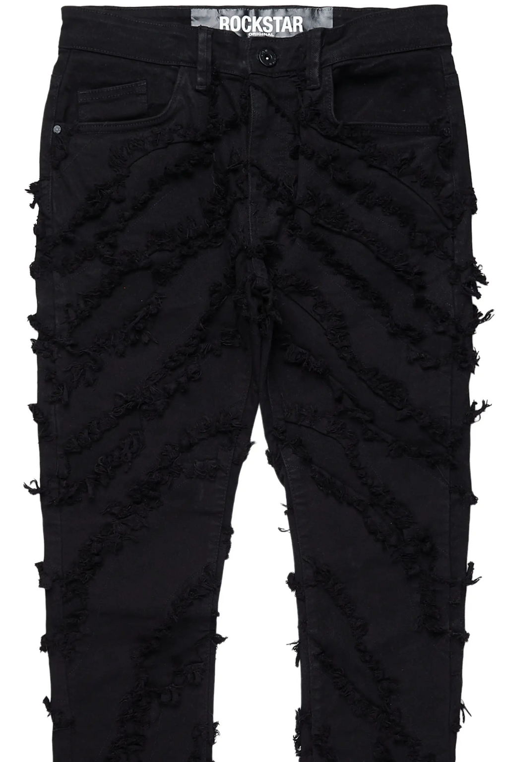 Balta Black Diagonal Patch Skinny Fit Jean