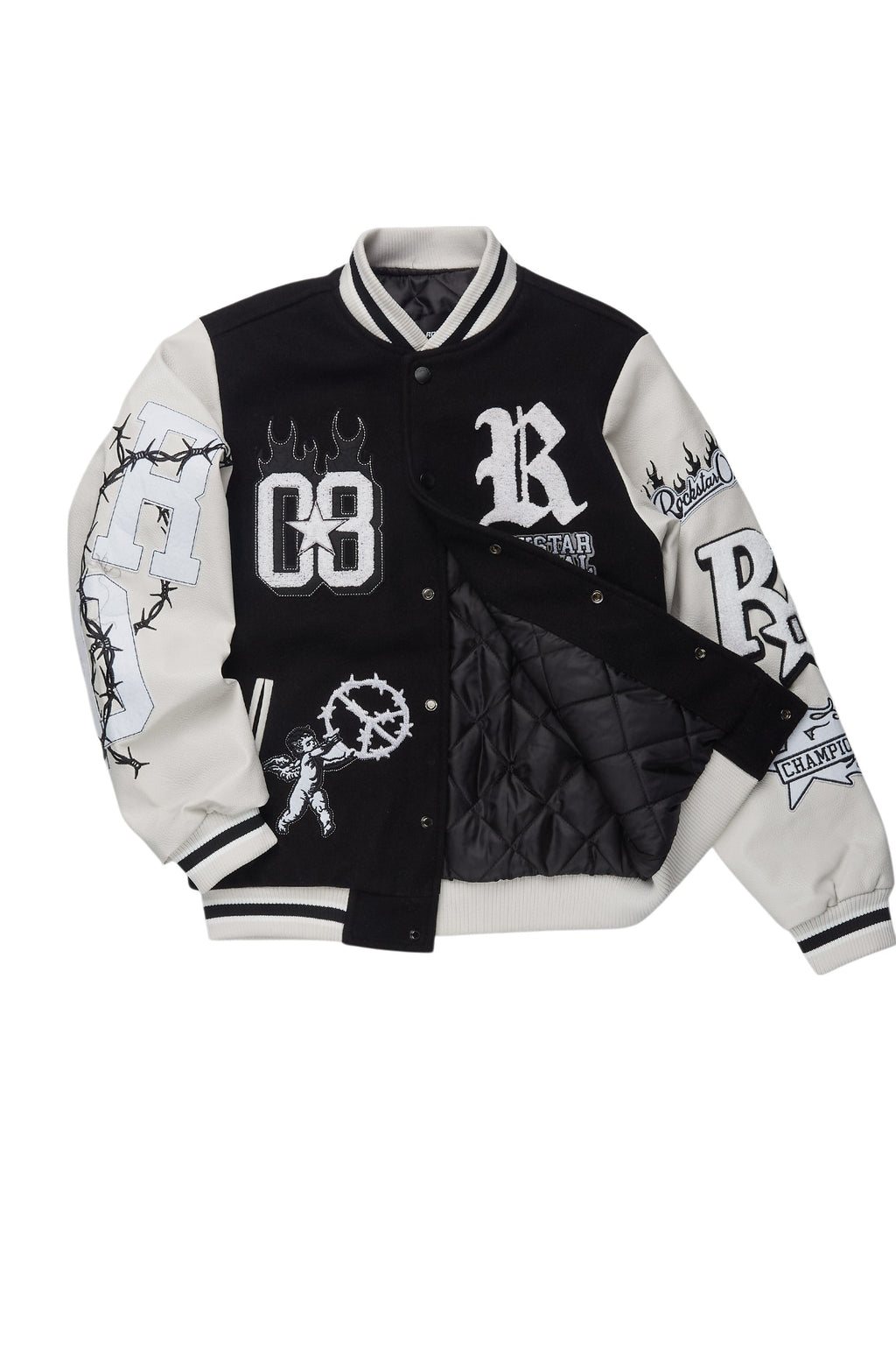 Boys Rune 2.0 Black Varsity Jacket