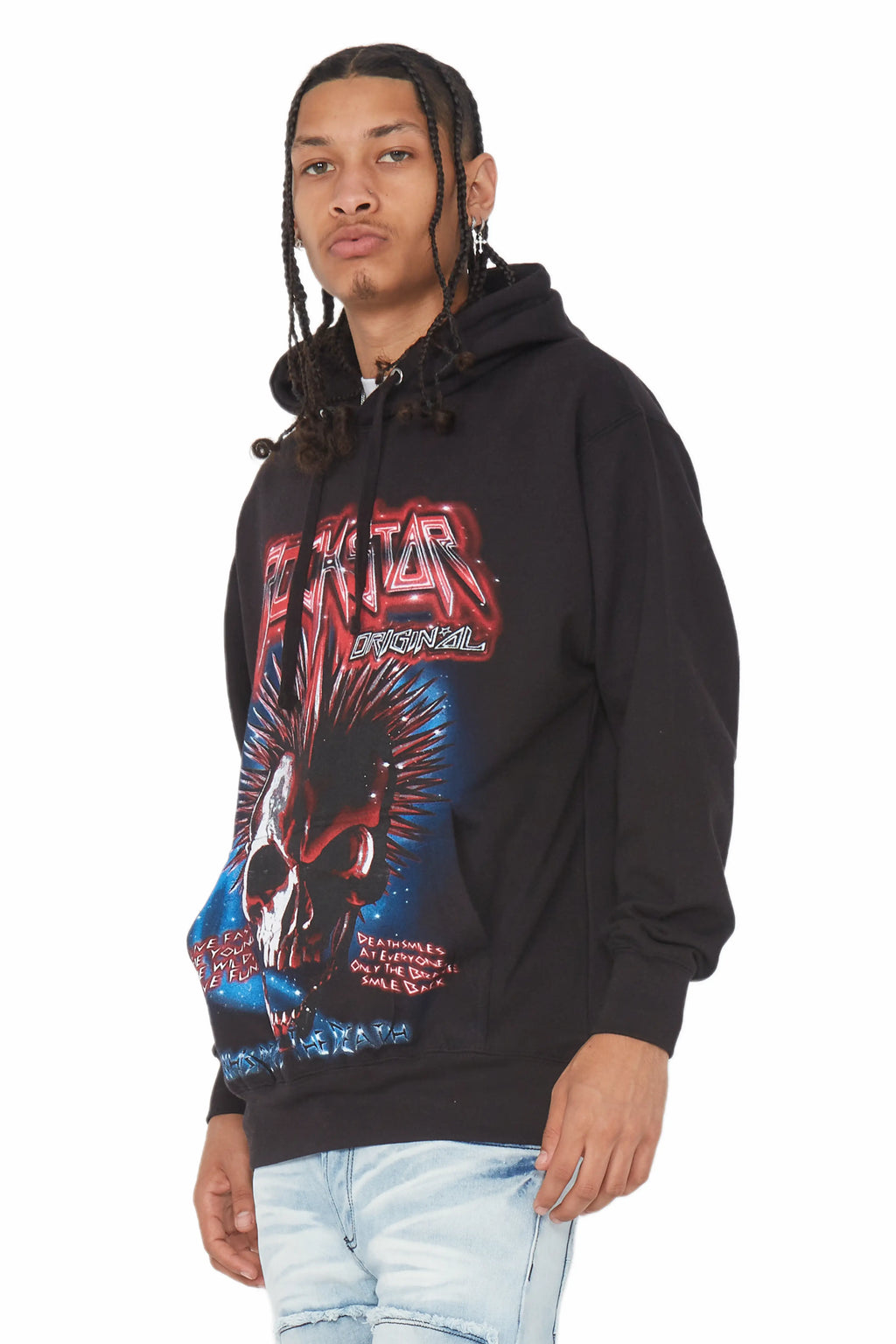 Obern Black Graphic Hoodie