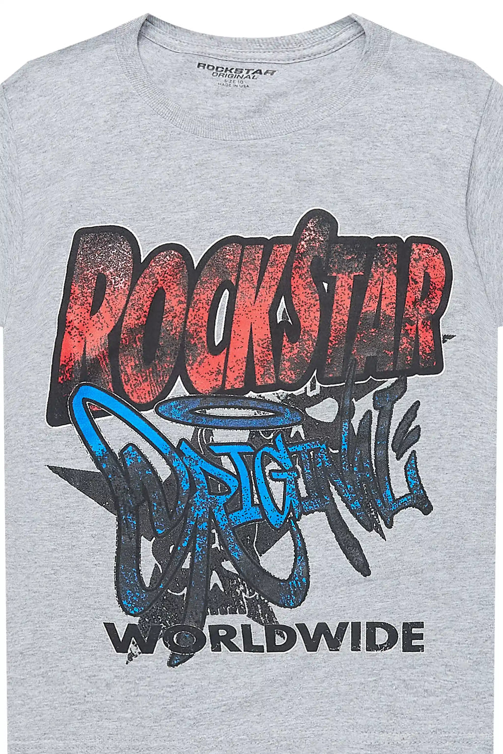 Boys Kait Grey/Red Graphic T-Shirt