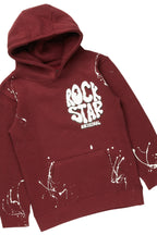Boys Hans Maroon Hoodie/Stacked Flare Jean Set