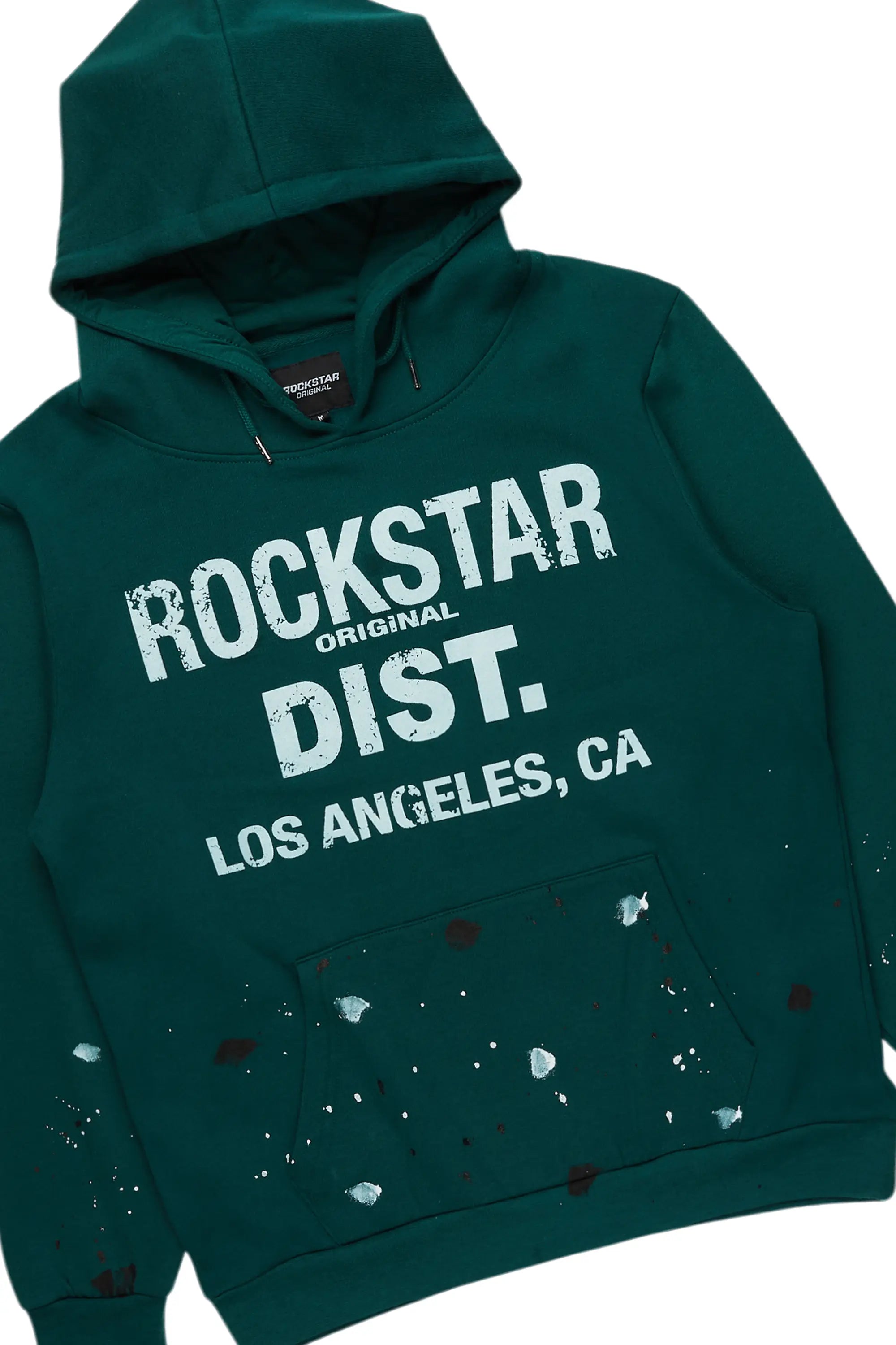 Scottie Green/White Hoodie/Baggy Track Pant Set