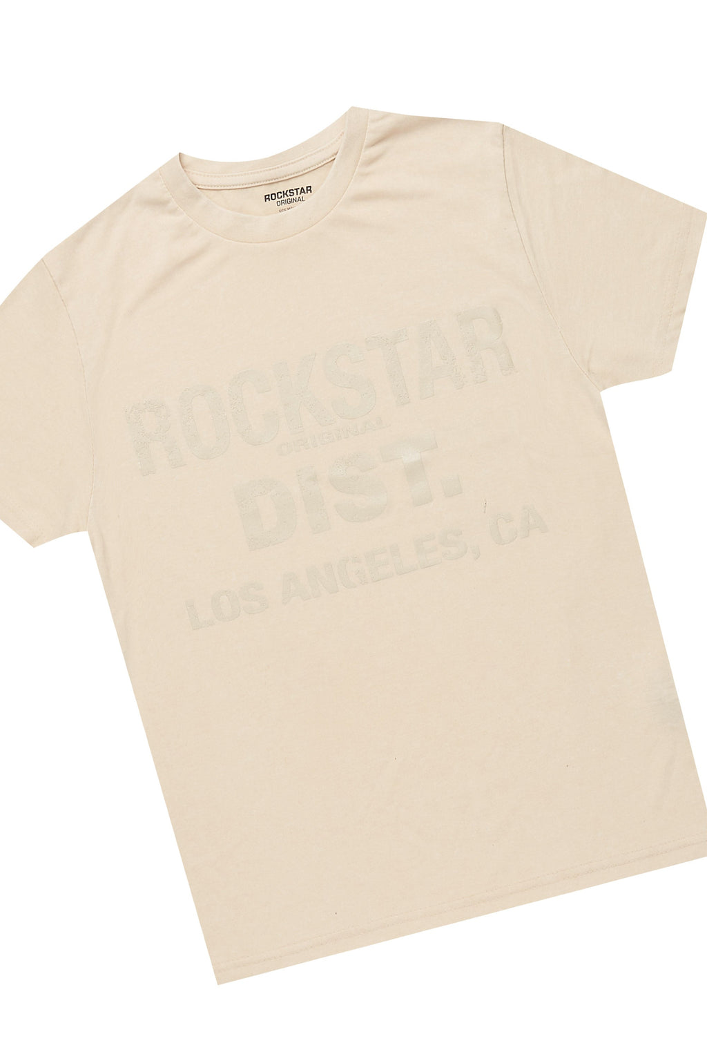 Boys Lake Vintage Sand/Beige T-Shirt/Stacked Flare Jean Set