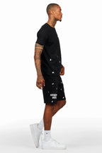 Raffer Black T-Shirt/Short Set