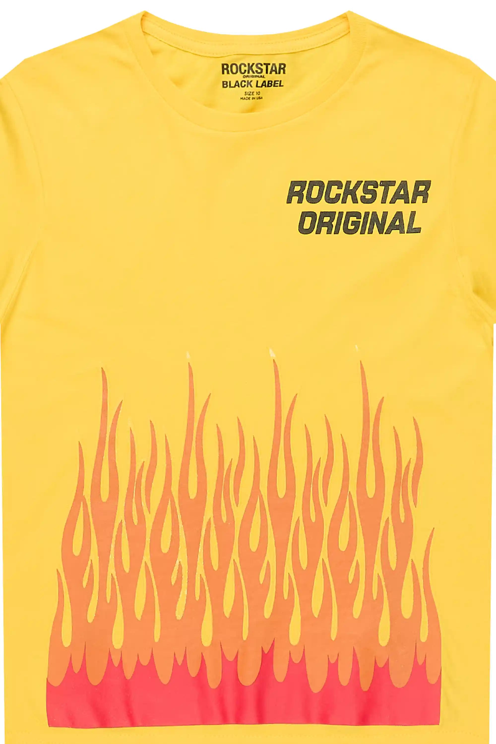 Boys Roeland Yellow/Red Graphic T-Shirt