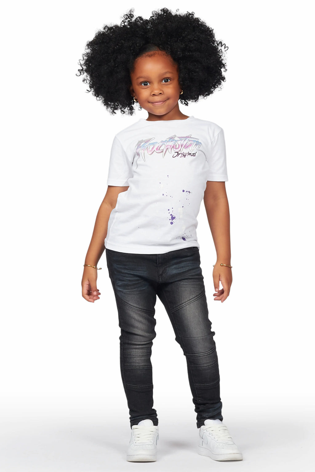 Girls Hale Grey Biker Skinny Jean