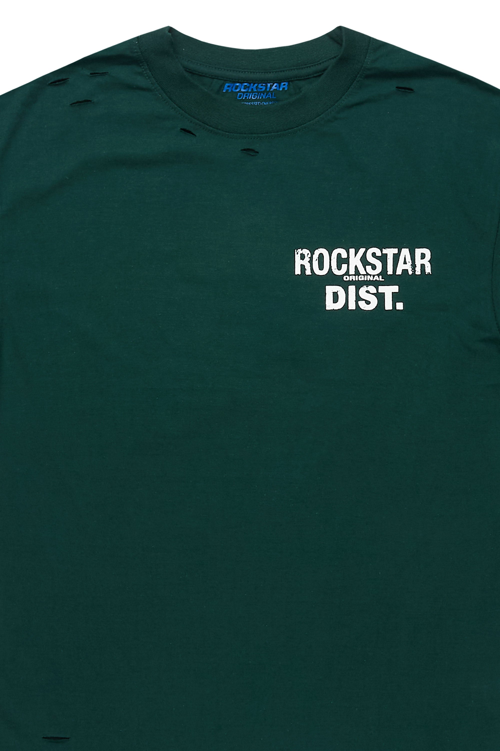 Lake 3.0 Dark Green/White Oversized Graphic T-Shirt