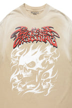 Tabby Beige Oversized Graphic T-Shirt