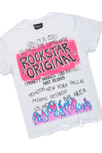 Beno White T-Shirt & Shake Blue Stacked Flare Jean Bundle