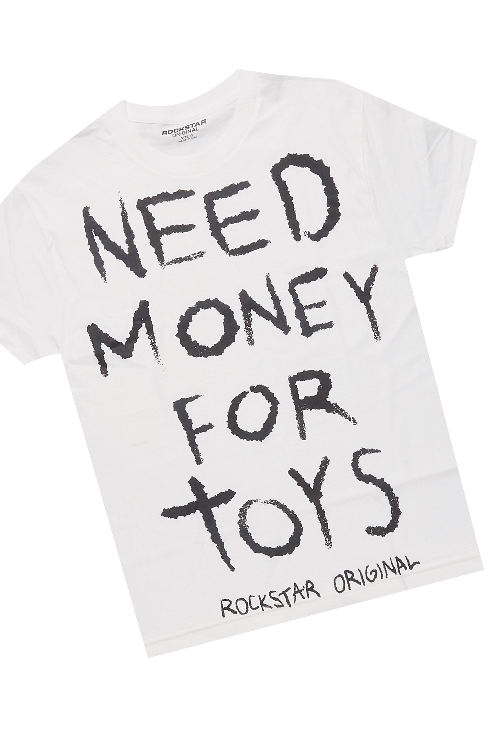 Boys M4 Toys White/Black T-Shirt/Short Set