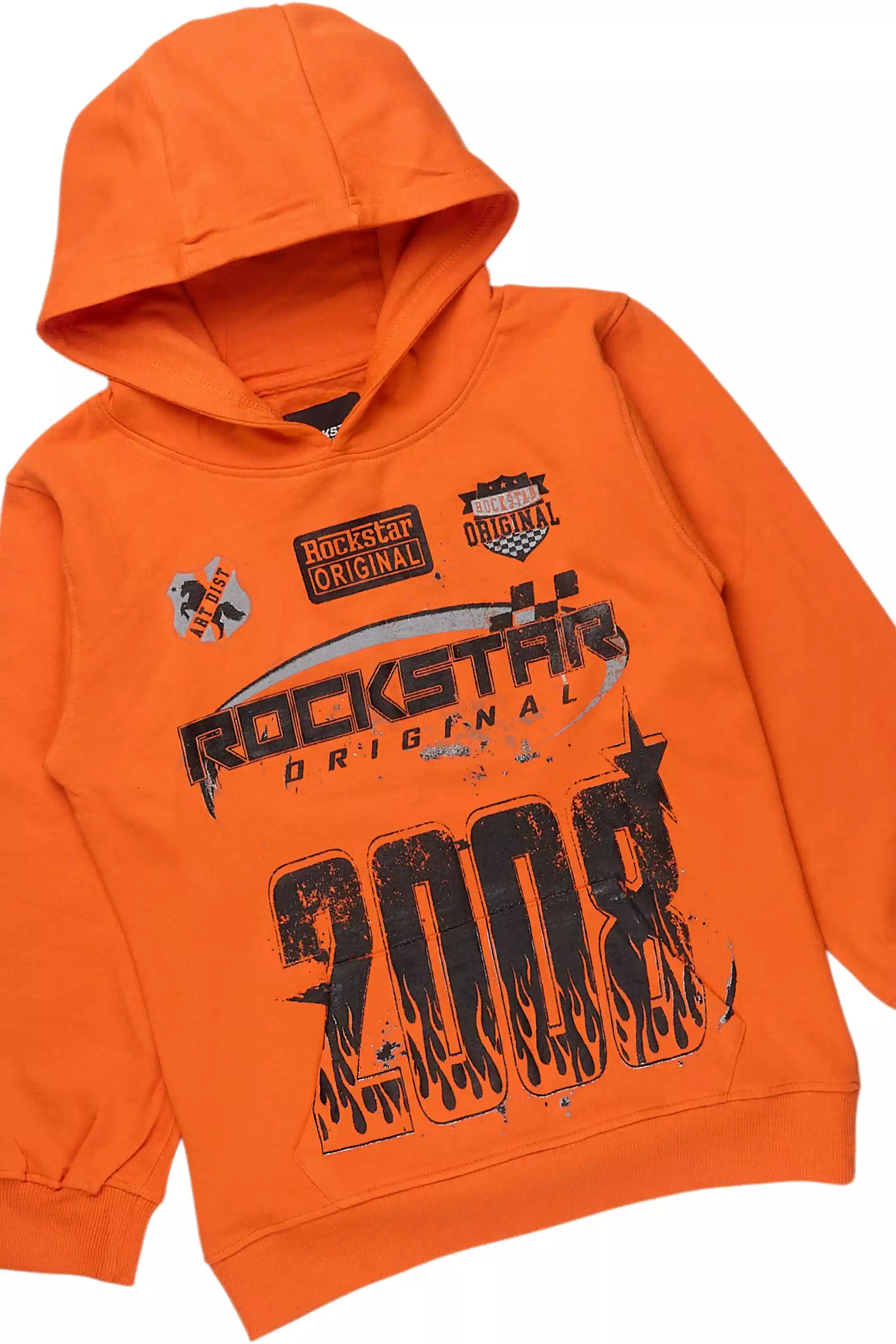 Boys Amos Orange/Black Stacked Track Set