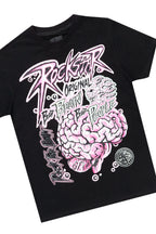 Boys Sylo Black Stacked Flare Jean