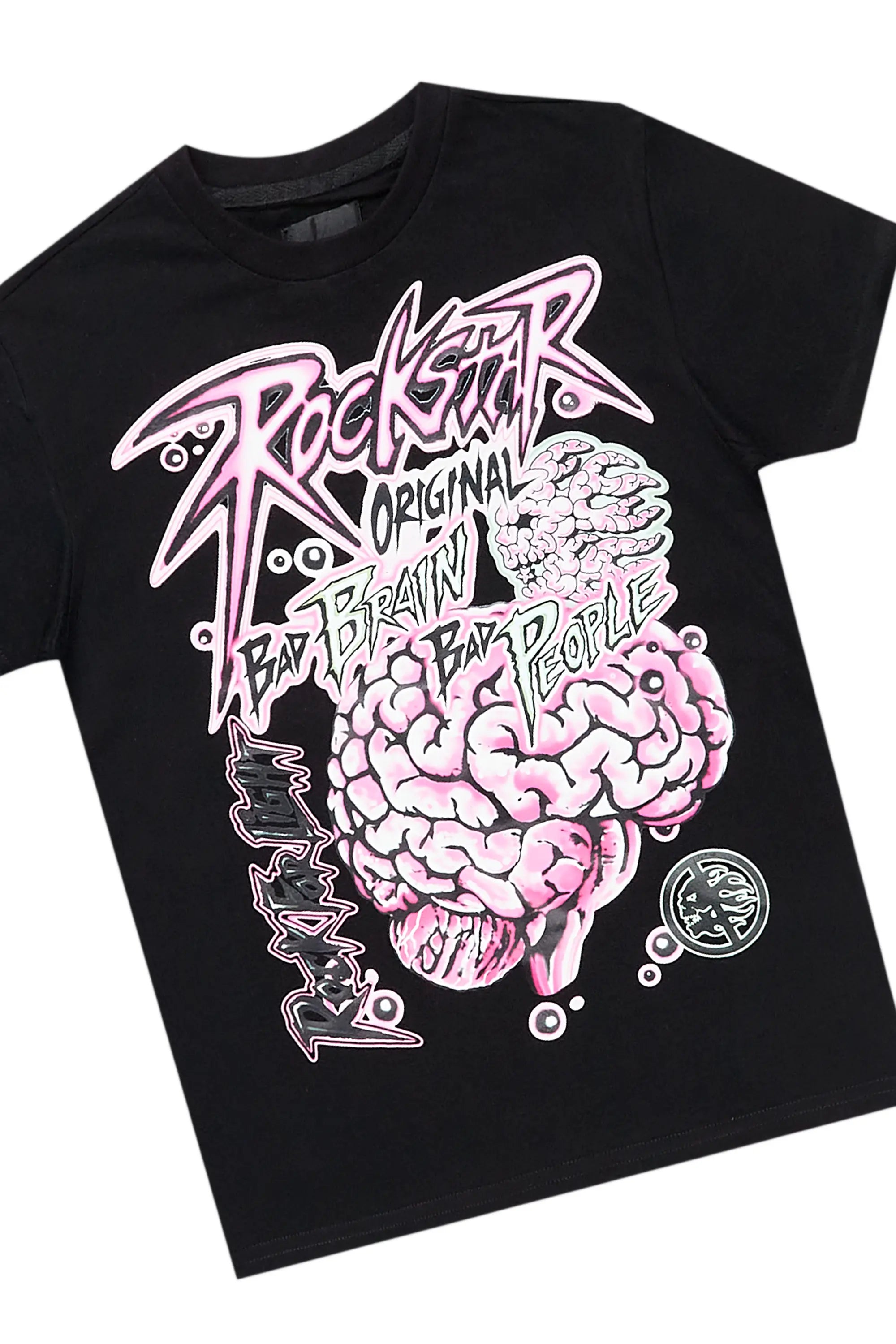 Boys Sylo Black Stacked Flare Jean