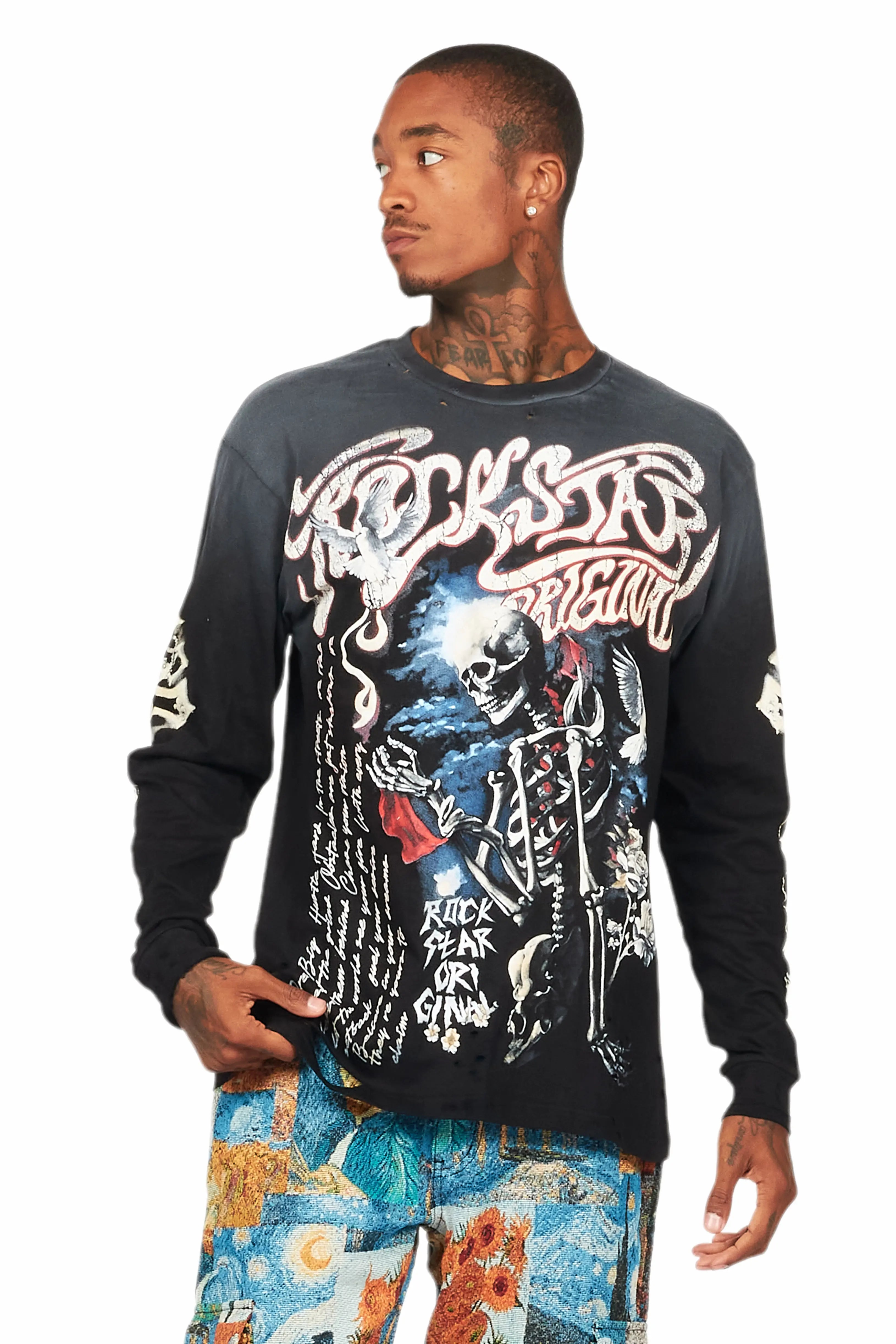 Danby Black Long Sleeve Graphic T-Shirt