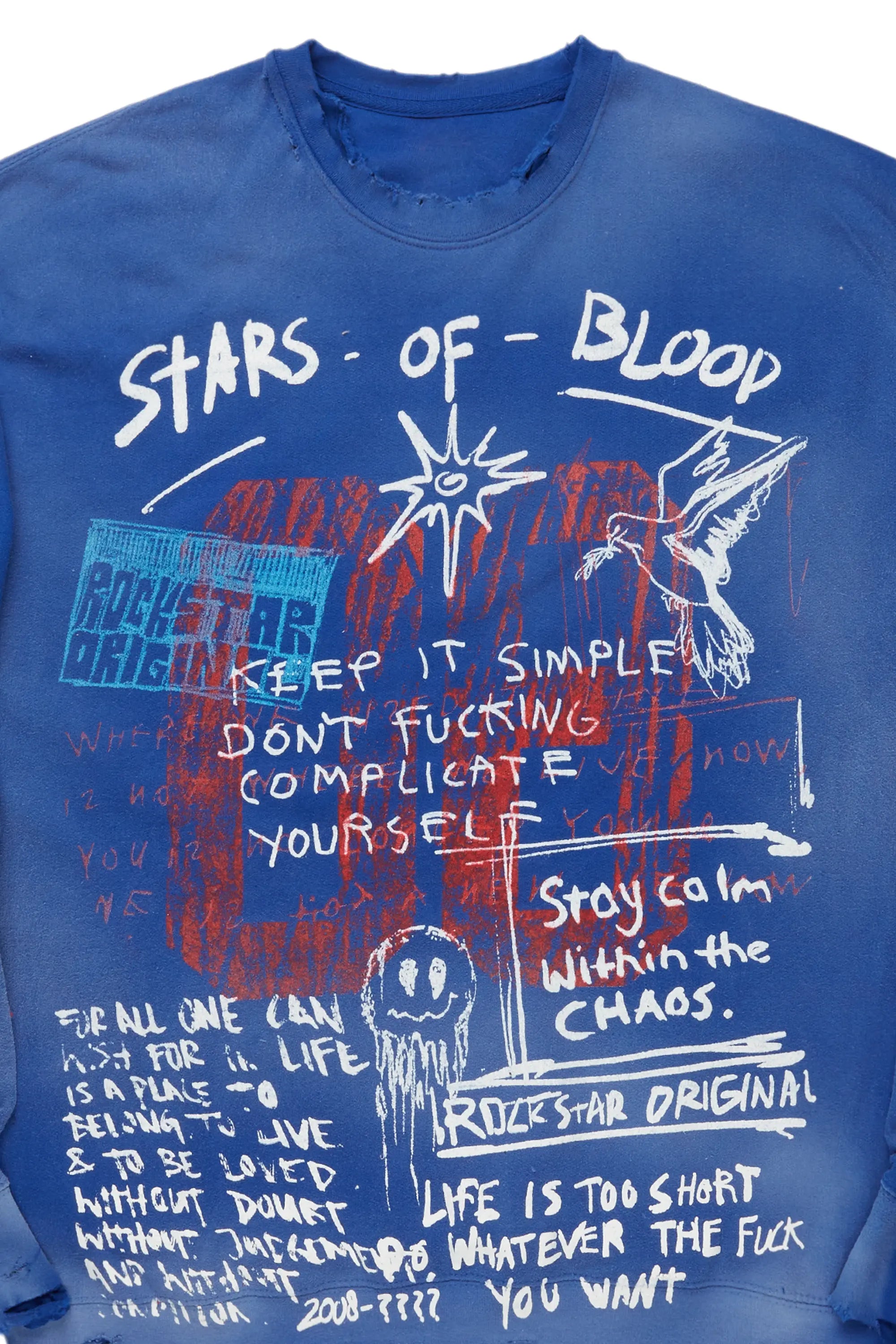 Gabin Royal Blue Graphic Crewneck