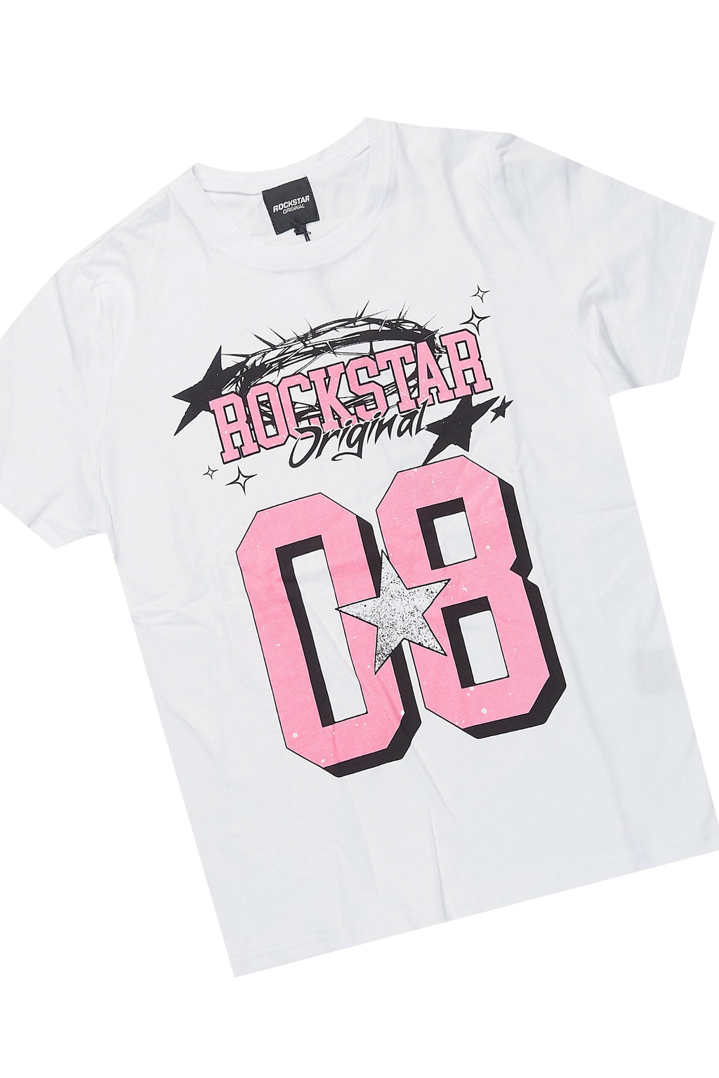 Girls Carolina White/Pink Short Set