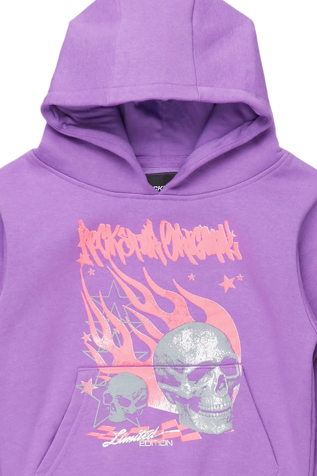 Girls Anessa Purple Graphic Hoodie