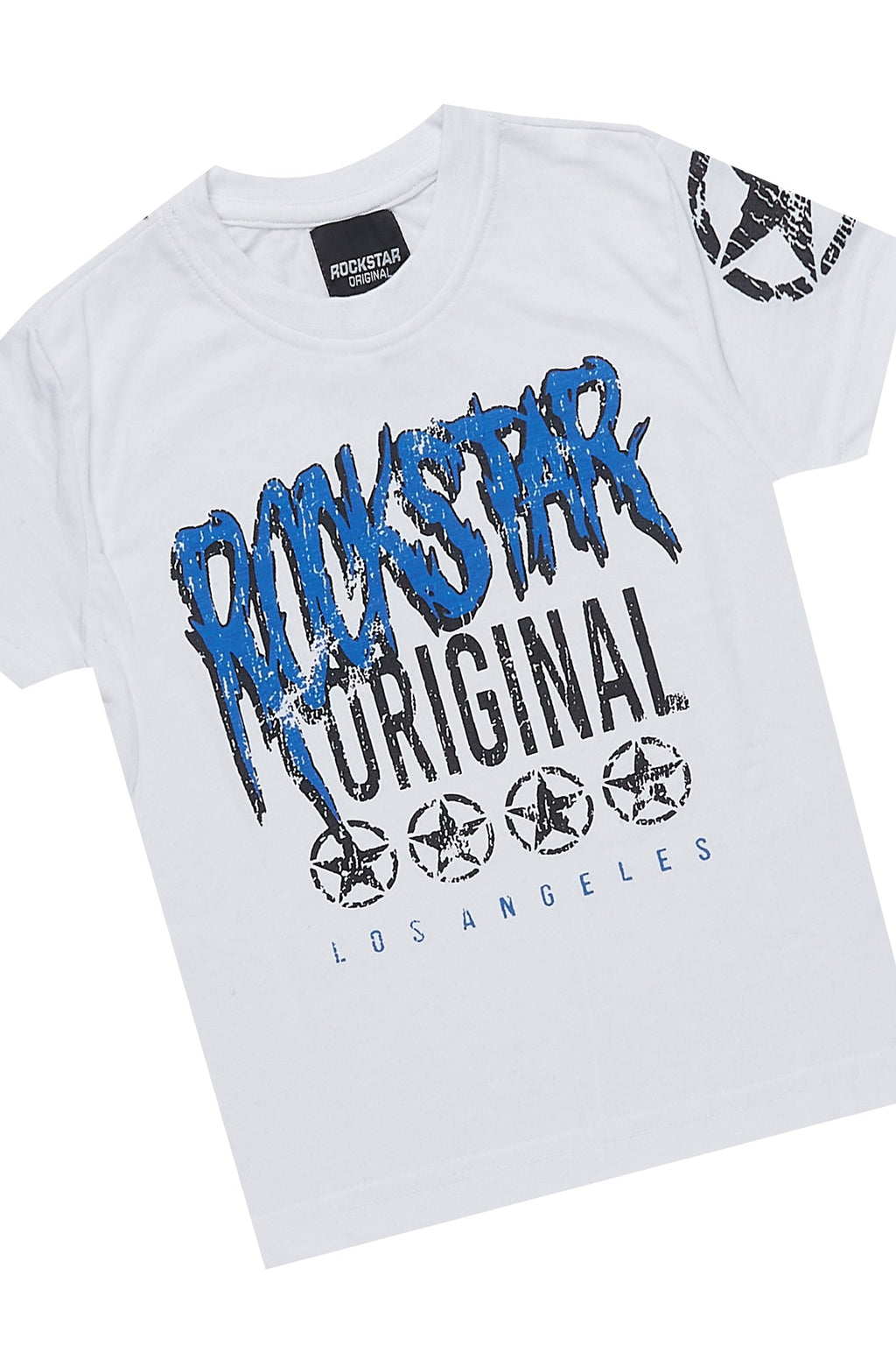 Boys Wizzurd Blue T-Shirt/Stacked Flare Pant Set