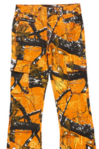 Girls Waapa Orange Tree Camo Stacked Flare Cargo Jean