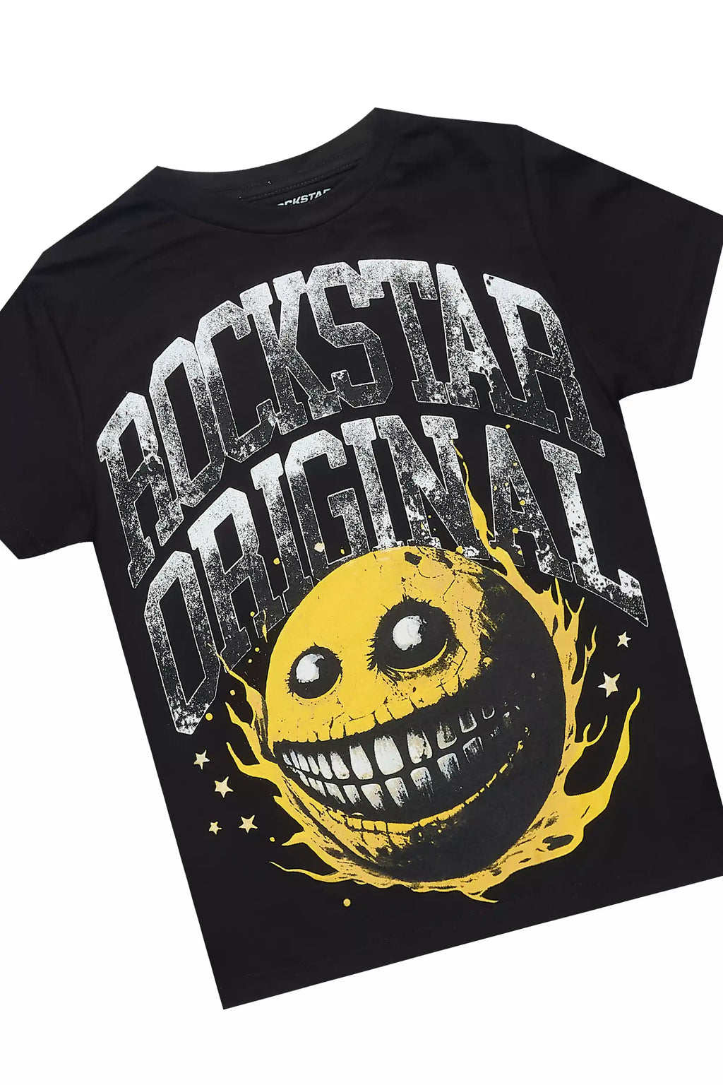 Boys Parsons Black/Yellow T-Shirt/Stacked Flare Jean Set