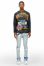 Kodak Blue Painter Stacked Flare Jean