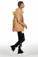 Vinson Black  Patchwork Stacked Flare Jean