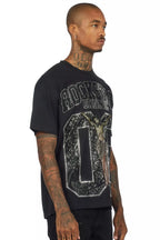 Field 2.0 Black/Grey Graphic Rhinestone T-Shirt