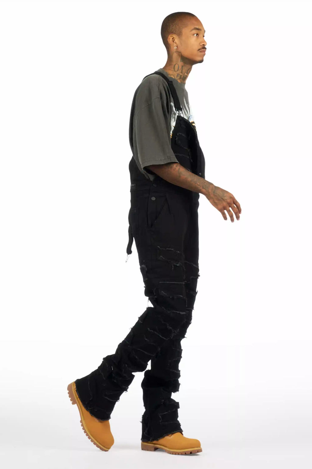 Alfie Black Denim Overall