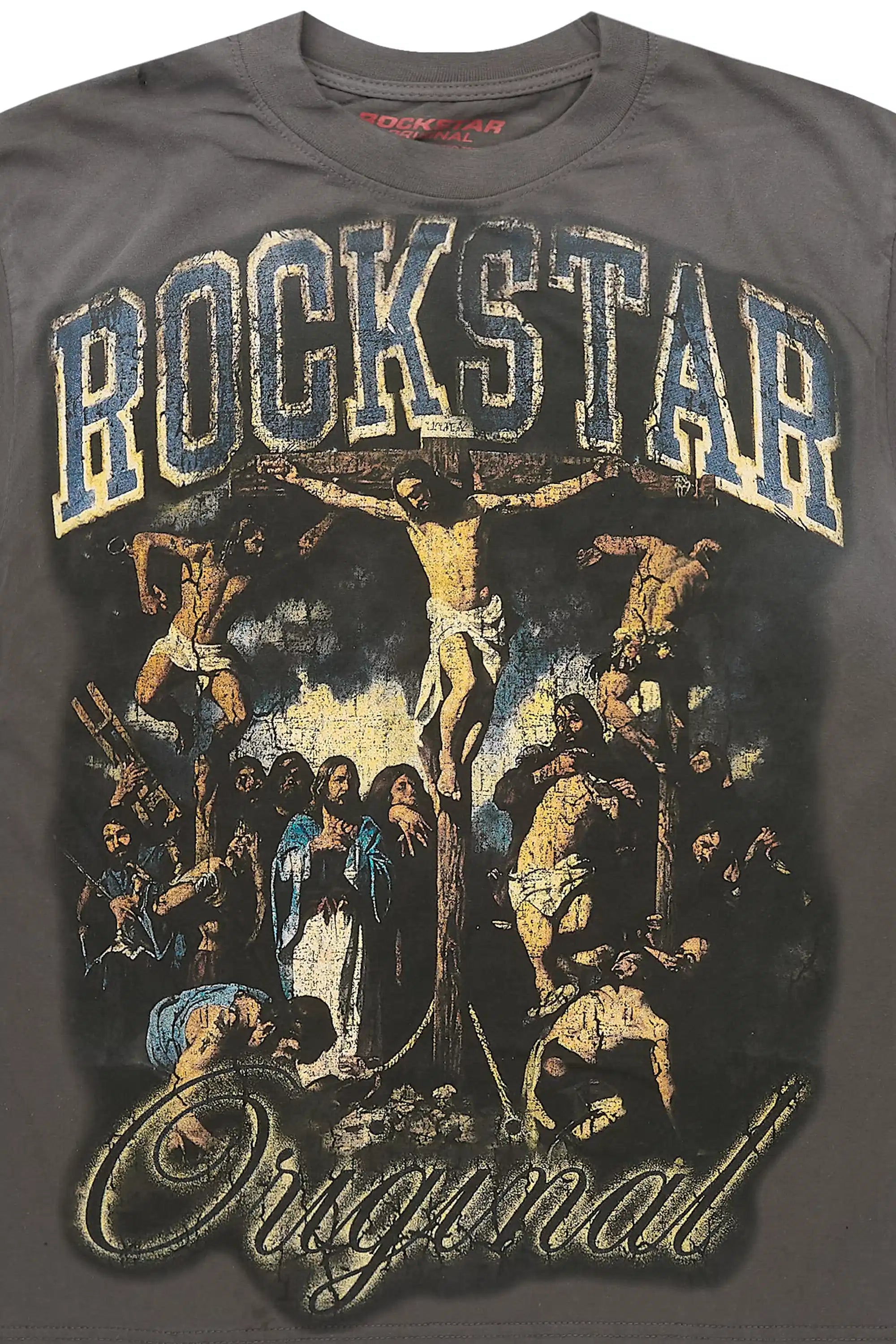 Waller Vintage Grey Oversized Graphic T-Shirt