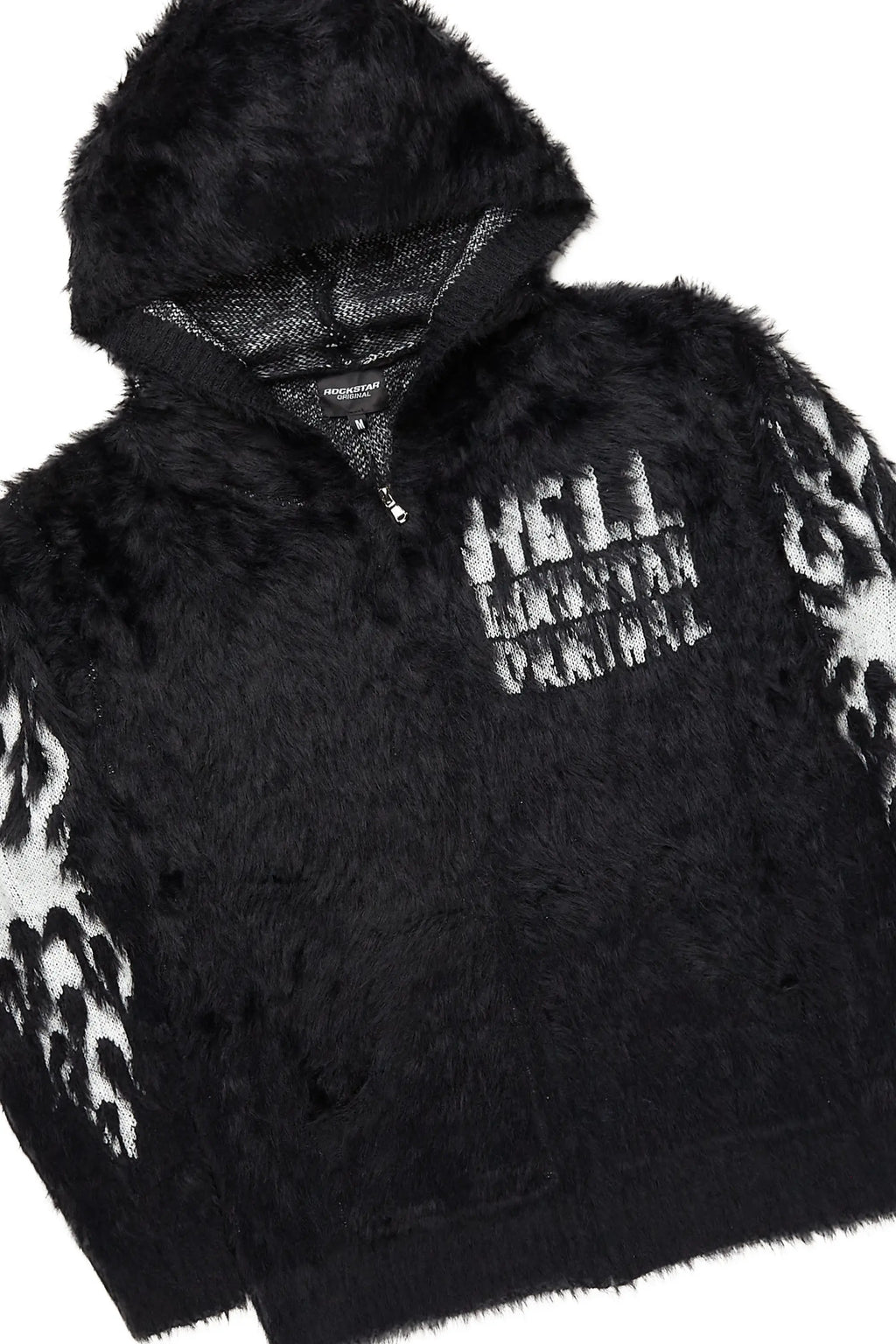 Toshio Black Stacked Flare Knitted Mohair Track Set