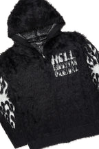 Toshio Black Stacked Flare Knitted Mohair Track Set