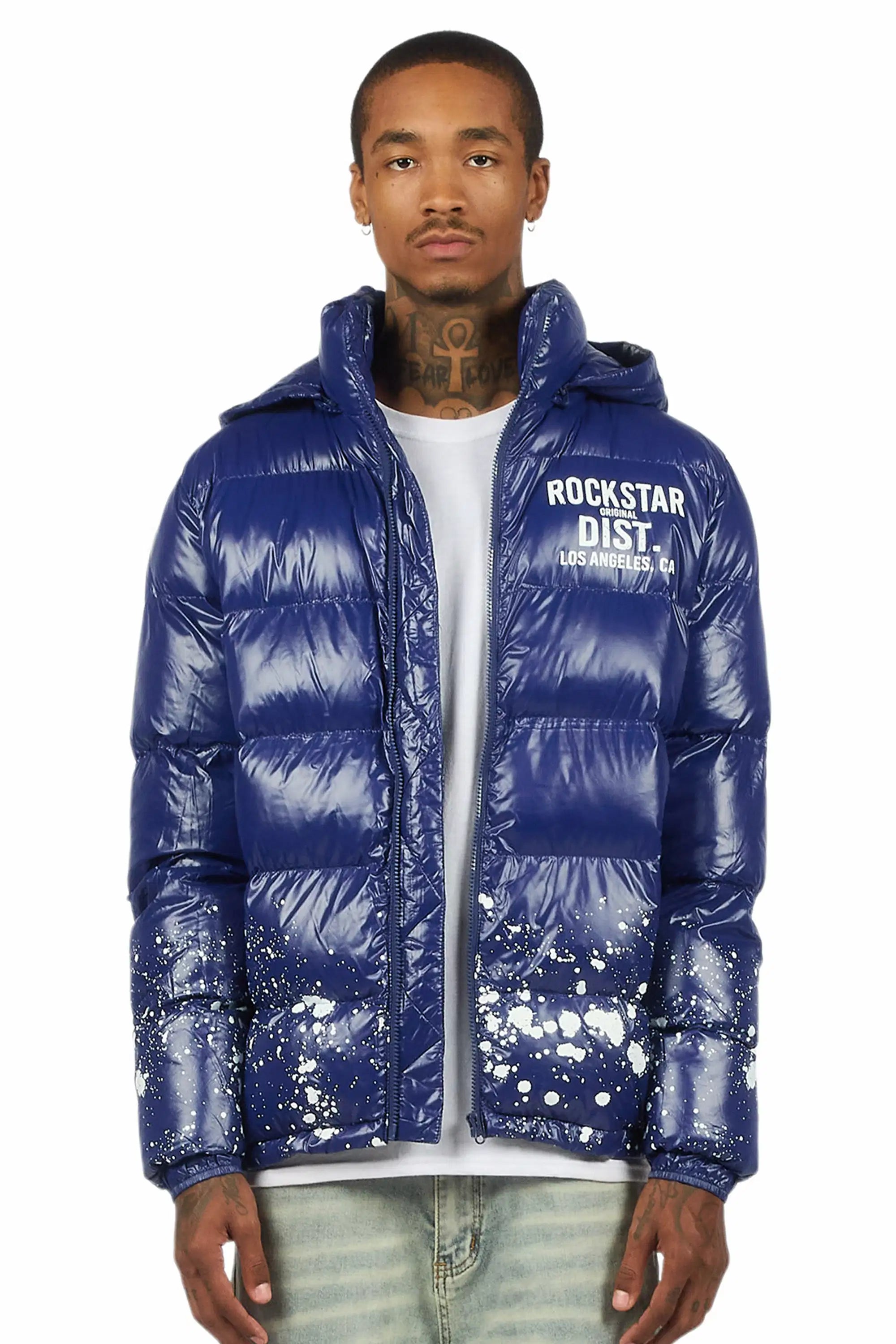 Raffer Navy Heavy Puffer Jacket