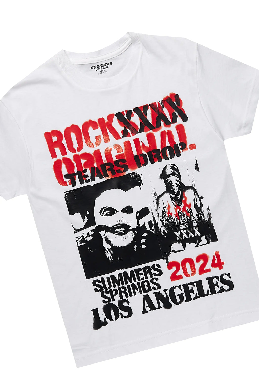 Boys Omer White/Black T-Shirt/Short Set