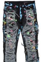 Leigh Black Painter Stacked Flare Jean